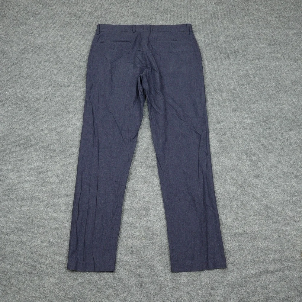 J.Crew Thompson Pants Mens 31x32 Navy Blue Tapered Fit 100% Cotton Chinos